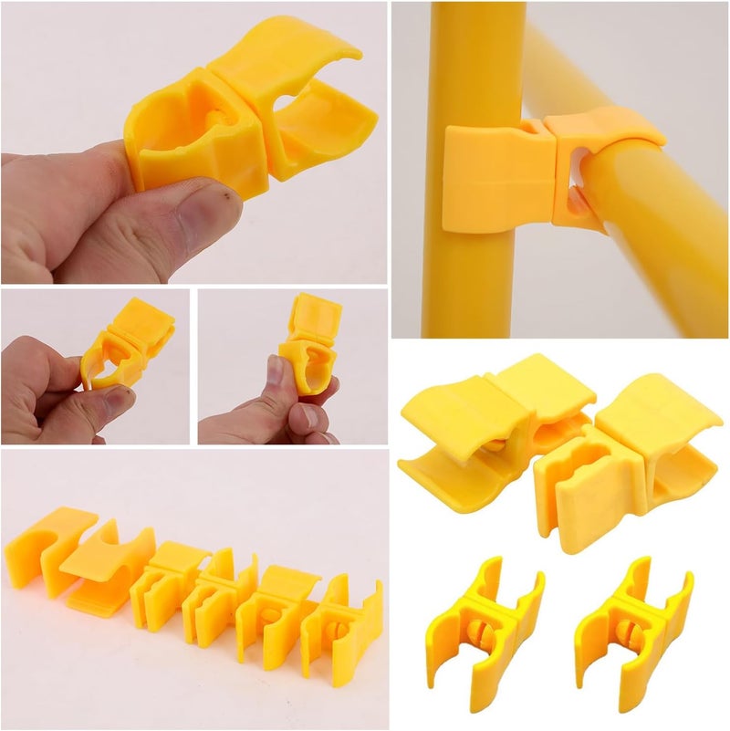 SquEqu 6 Pack Agility Poles Clip Buckle Clamp Attachement Rotatable Connector Adapter for Soccer Agility Training Pole Sticks Obstacle Course Speed Rings Hurdles Football Exercise Equipment DIY - Image 3